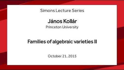 Families of algebraic varieties II - János Kollár