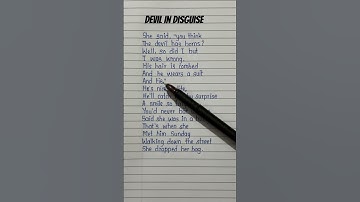 Thumbnail of Devil In Disguise - Marino song (lyrics) #devilindisguise #lyrics #song #spotify #trending #viral