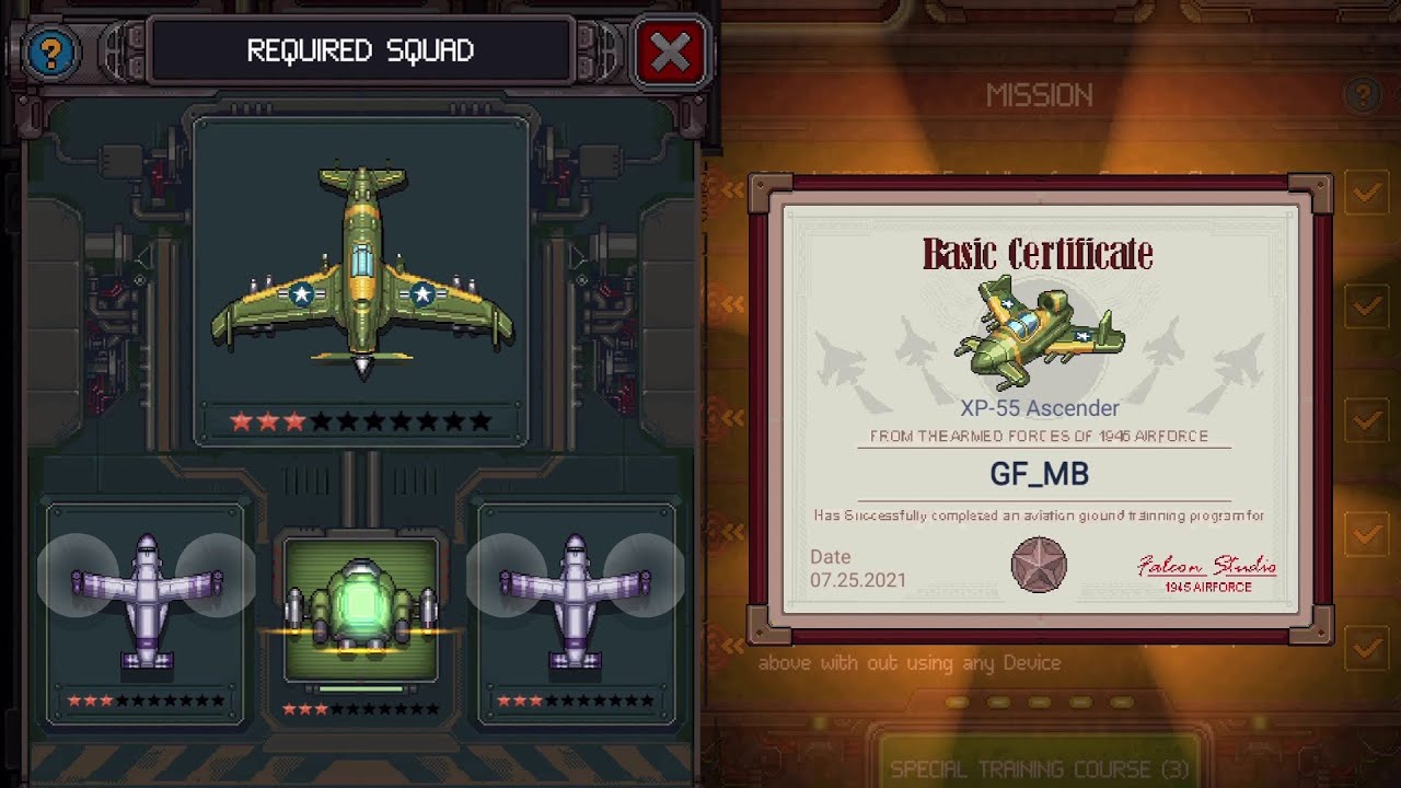 XP-55 Ascender BASIC Certificate Level - 1945 Airforce Gameplay - YouTube