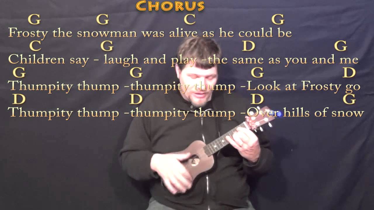Frosty the Snowman (Christmas) Ukulele Cover Lesson in G with Chords/Lyrics - YouTube