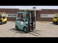 D21129d compact mitsubishi fg18 3500 lb capacity pneumatic tire forklift