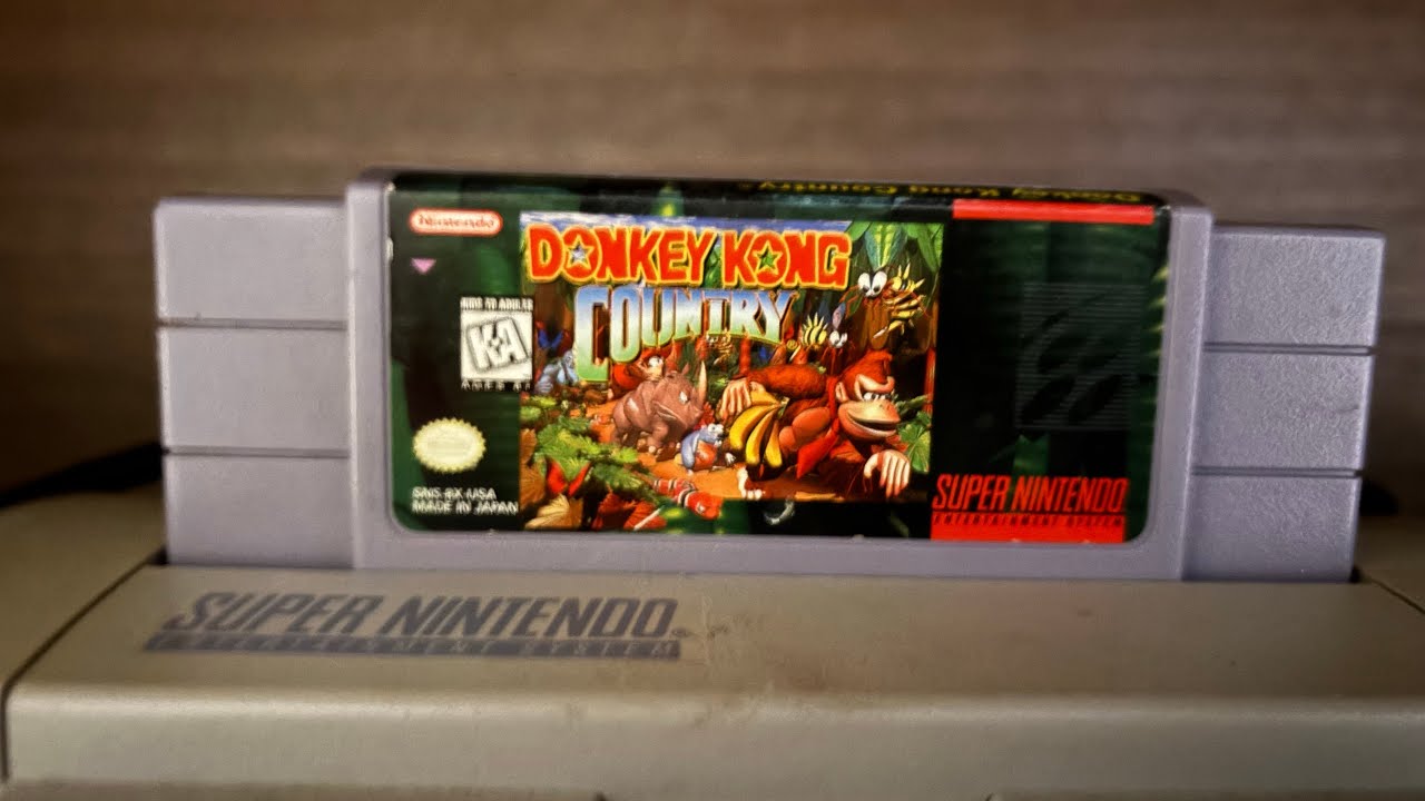 Dominic plays Donkey Kong Country on Super Nintendo and gives tips how to beat the first map 