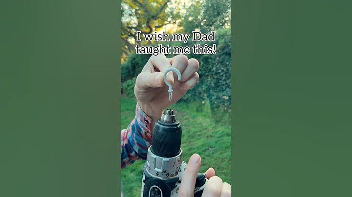 How to easily install screw hooks using a drill! #diy #hometips #project #dadlife #tools #hacks