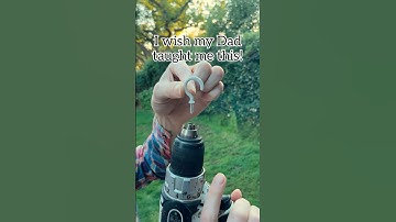 How to easily install screw hooks using a drill! #diy #hometips #project #dadlife #tools #hacks