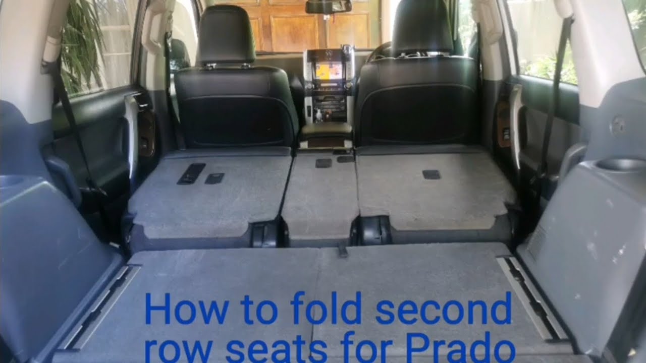 How to fold second row seats on Prado/How to fold seats on Toyota Prado