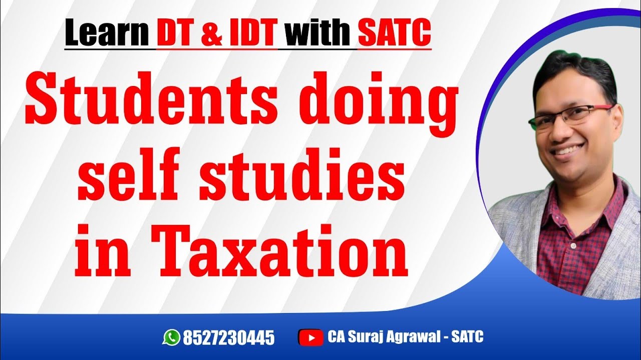 Self Study in Taxation | CA Inter | CMA Inter