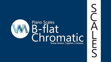 Piano Scales - Bflat Chromatic Scale, 2 Octaves, Similar Motion, Hands Together