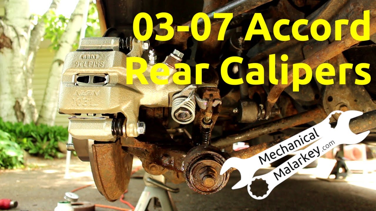 Rear Brake Caliper Replacement - 2003-2007 Honda Accord - YouTube