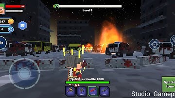 Fire craft 3d pixel world