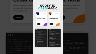 Gooey 3D Tilt Card Magic 😳 #coding #programming #uidesign #webdesign #css