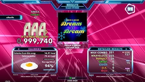 DREAM A DREAM (ESP-10) PFC 26p (StepMania, Judge 6)