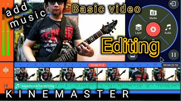 Kinemaster Basic video vlog editing how to put or change  audio music