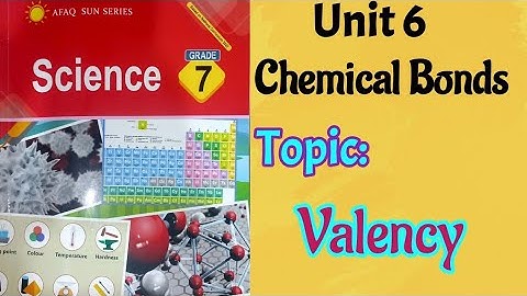 AFAQ sun series Science Class 7 Unit 6 | Chemical bonds | Valency