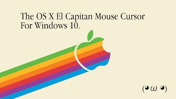 How to get the apple mac OS X El Capitan cursor for windows 10, 7 and 8.1!