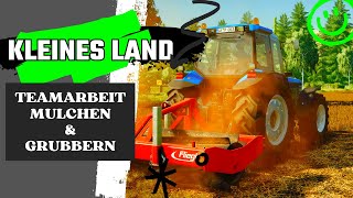 LS 22 Kleines Land Mulchen und Grubbern im Team