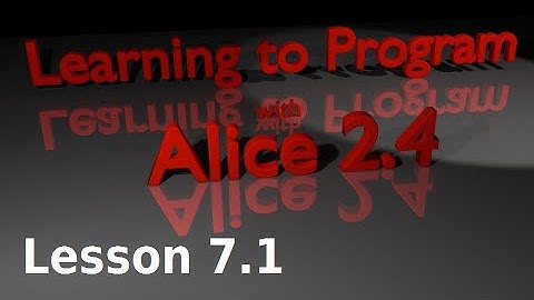 Alice Tutorial 2.4 Lesson 7.1 - Vehicle Property Introduction