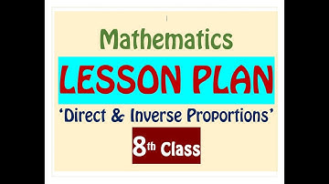 8th CLASS MATHS  LESSON PLAN / 