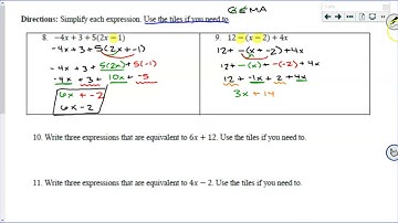 UMSMP 1.1a Simplifying Linear Expressions part 2