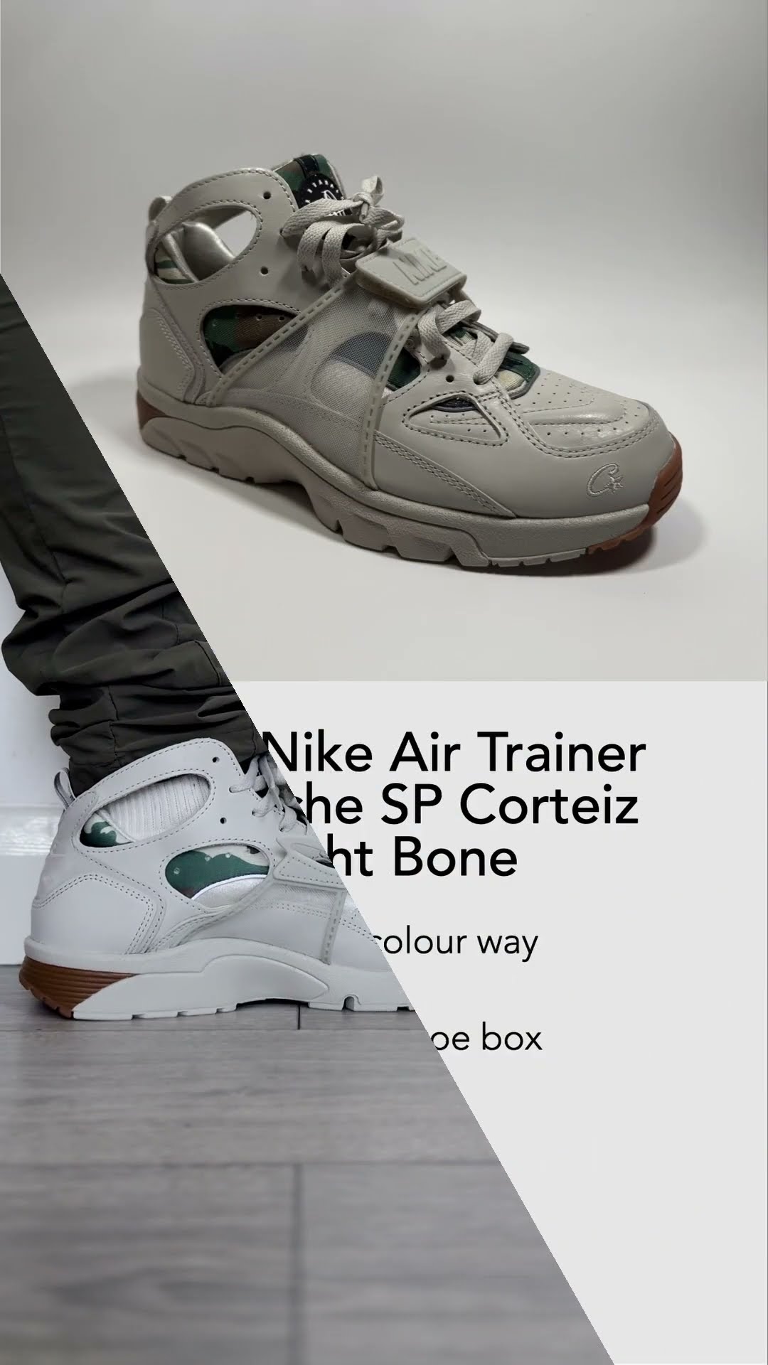 スニーカー Nike Air Trainer Huarache SP Sneaker 2024 Nike Air Trainer Huarache SP Corteiz Light Bone