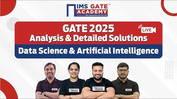 GATE 2025 DSA Exam Analysis & Solution | 15th Feb Forenoon | Data Science & Artificial Intelligence