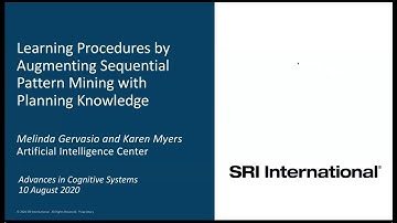 Learning Procedures by Augmenting Sequential Pattern Mining with Planning Knowledge by Gervasio