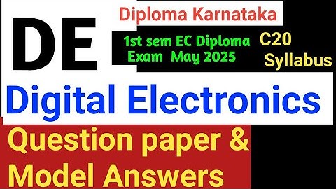 DE question paper Scheme May 2025|DE Passing Package|Digital Electronics Important Questions#DE