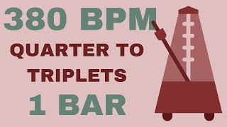 Metronome Click Track - 1 Bar Quarter to Triplet Notes 380 bpm - Smartronome