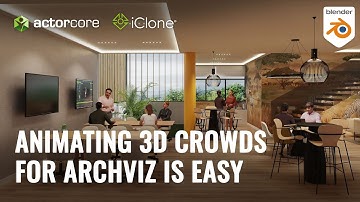 Create Archviz Scenes with 3D Animated People and Motions in Blender | ActorCore Asset Store