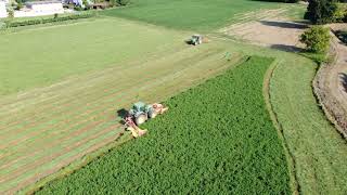 [DRONE] 2xJOHN DEERE+PÖTTINGER EQUIPMENT-hay making-fienagione-SOCIETÀ AGRICOLA DEL SANTO