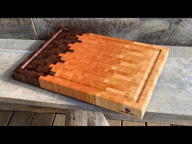 Ombre End Grain Cutting Board  Plus A Hot Wax Treatment 4K 