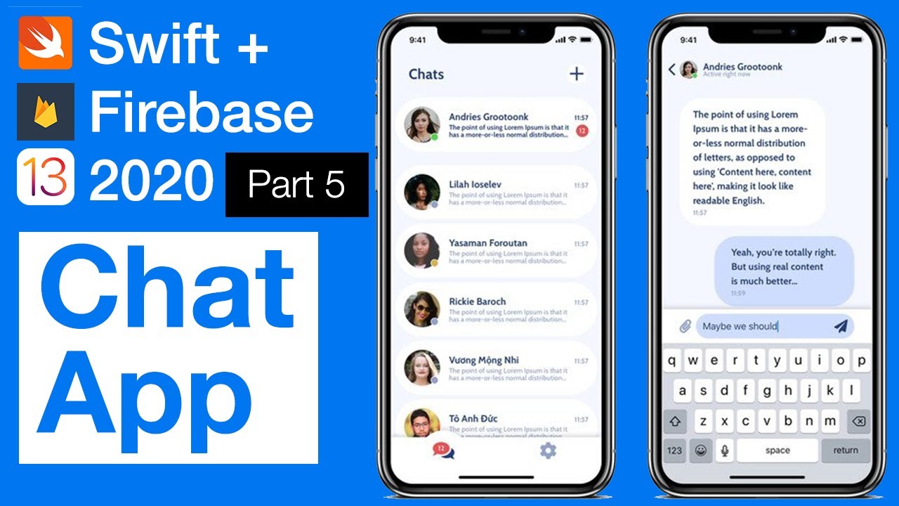 Swift: Firebase Chat App Part 5 - Database Set Up (Real-time) - Xcode 11 - 2023