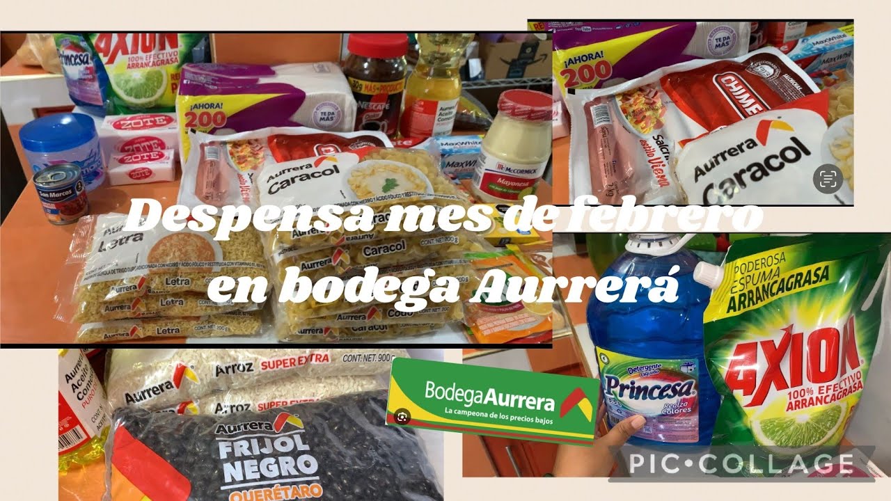 Mi despensa del mes de febrero en bodega Aurrera +cuánto gaste?