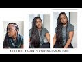 Boho Box Braids with Human Hair Ends