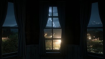 Rainy Day And Stormy Night At Emerald Ranch | RDR2 ASMR