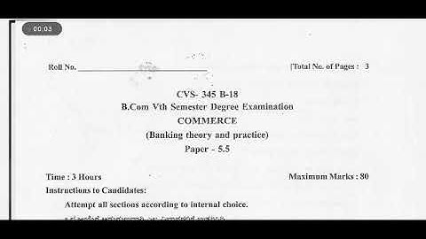Indian Banking Bcom 4th sem CBCS gulbarga university question paper part 12