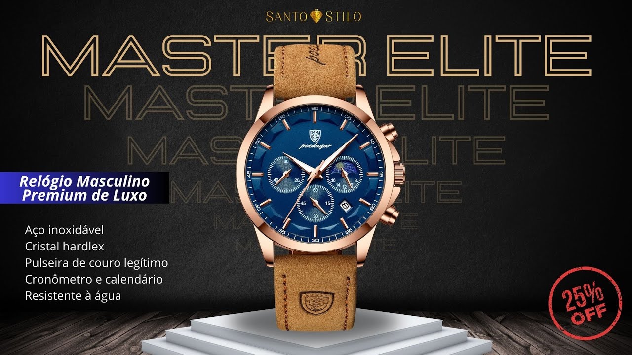 Relógio Masculino Design de Luxo - Amazing Watch