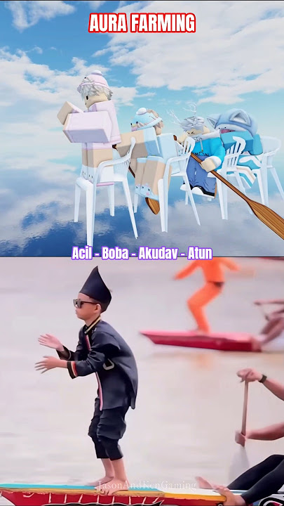 Acil, Boba, Akudav & Atun BangJblox | Aura Farming #roblox #shortsvideo #aurafarming #pacujalur