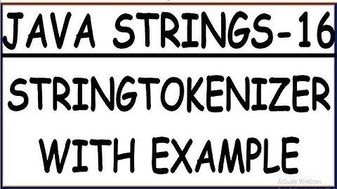STRINGTOKENIZER  IN JAVA WITH EXAMPLE