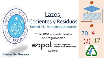 Lazos o Bucles y operaciones con cocientes y residuos - Ejercicios en Python