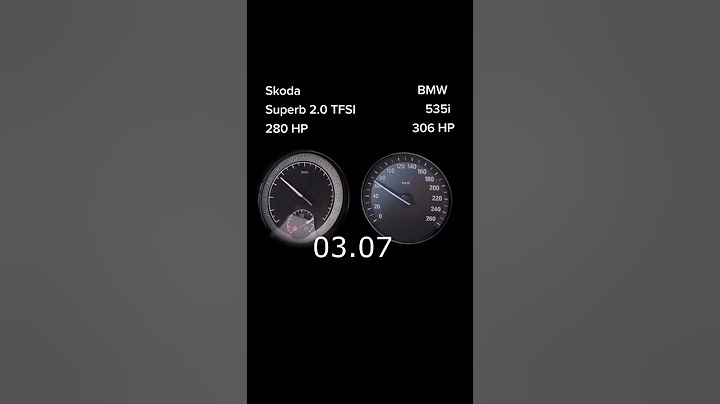 Skoda superb 2.0 tfsi 280hp vs bmw 535i 306hp#acceleration