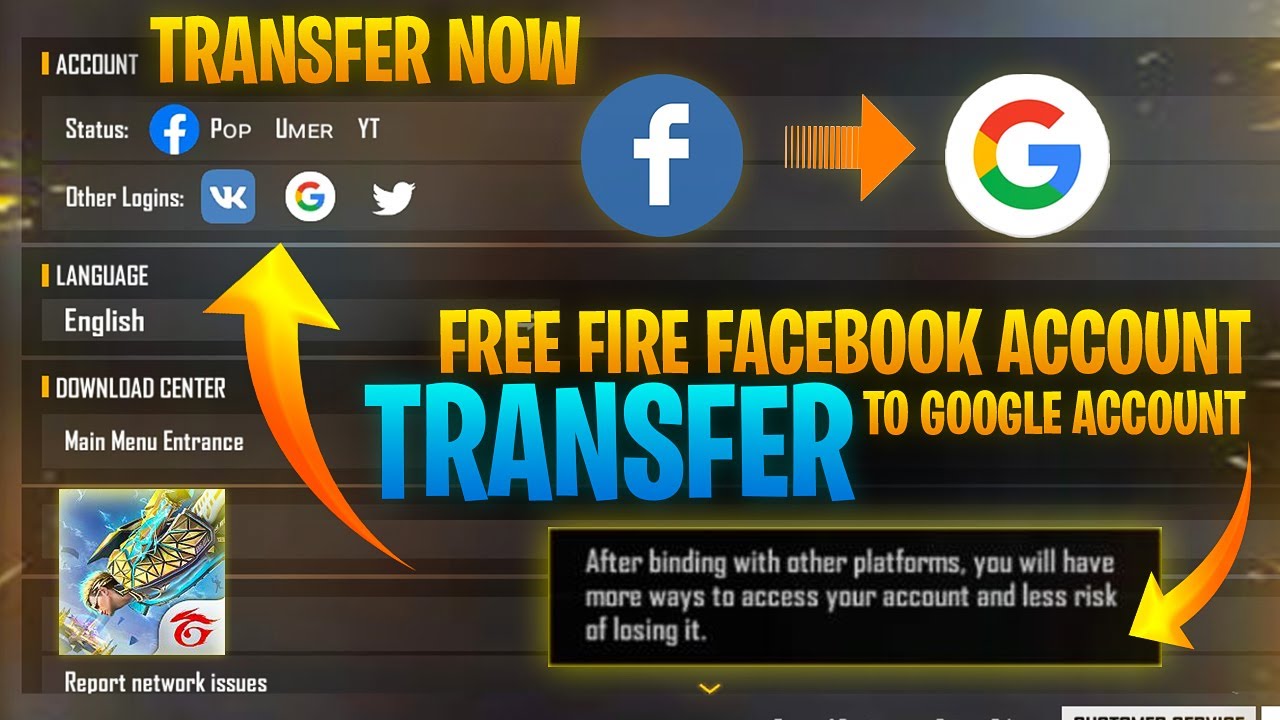 How to link Free Fire account with Facebook or Google - Touch, Tap, Play
