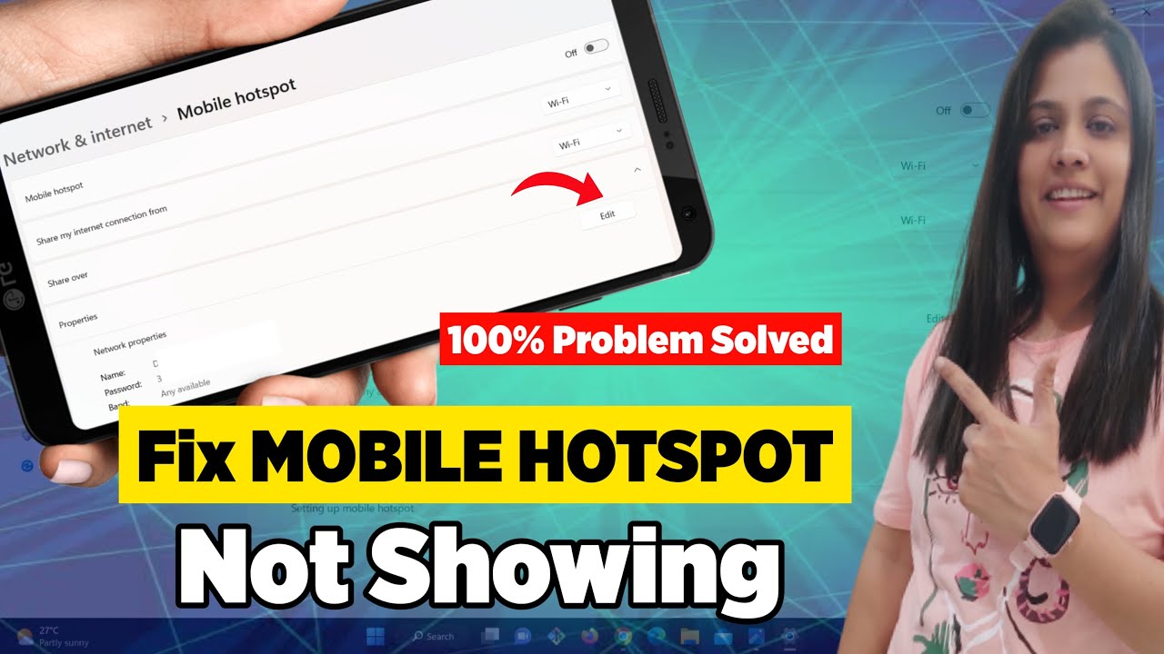 How to Fix Mobile Hotspot Not Showing Windows 10,11 Mobile Hotspot not connecting to Laptop
