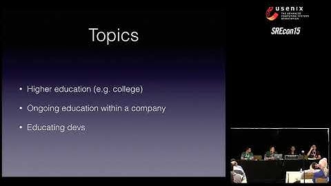 SREcon15 - Panel: Educating SRE