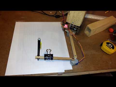 Simple plotter with $2 steppers and Arduino