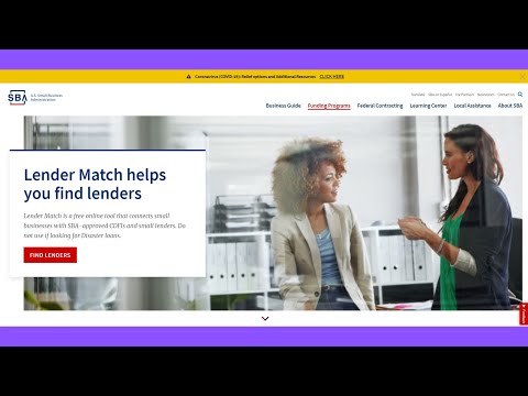 SBA Lender Match Portal Explanation Video   Find A Local SBA Lender