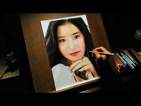 新木優子　色鉛筆画　color pencil drawing　Yuko Araki
