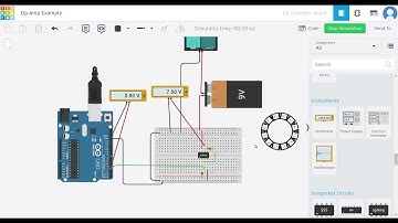 How to Use an Op Amp in Tinkercad (logic level shifting for NEO pixel LEDS)