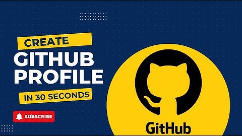 Create Your GitHub Profile in 30 seconds.