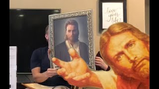 Mom and dad get their Jesus\/Obi-wan picture for Christmas