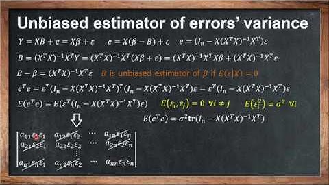 Unbiased estimator of error